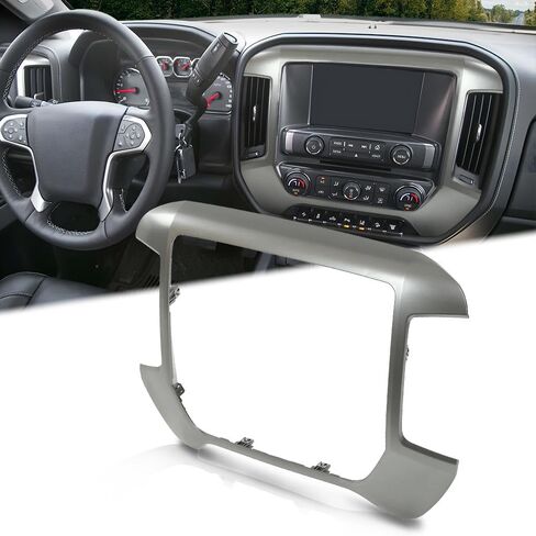 فتحة تهوية بإطار راديو G-PLUS متوافقة مع غطاء لوحة القيادة Chevy Malibu 2008-2012 باللون الفضي والأسود in Saudi Arabia