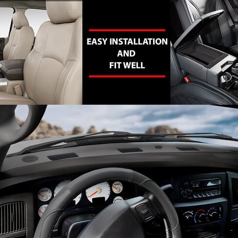 G-PLUS Front Upper Dashboard Panel Dash Cover,Compatible with Dodge Ram 1500 2002-2005/Ram 2500 3500 2003-2005 5GT31XDVAA, 5GT31XDVAB, 5GT31XDVAC Gray in Saudi Arabia