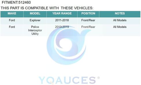 512460 محور العجلة الأمامية/الخلفية ومجموعة المحمل لـ 2011-2019 Ford Explorer، 2013-2018 Ford Police Interceptor Utility، 5 العروات غير ABS in Kuwait