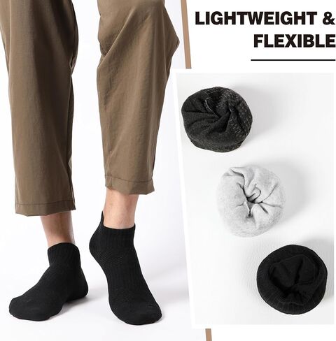 5 Pairs Men Ankle Running Socks No Show Low Cut Cotton Athletic Sports Socks for US Size 6-12 (Mixed) in Saudi Arabia