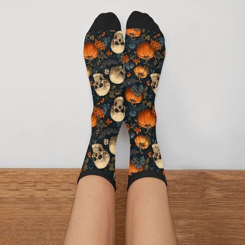 Halloween Socks Funny Novelty Socks Casual Athletic Crazy Crew Socks For Women Men Gifts in Saudi Arabia