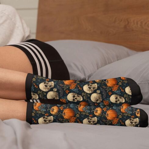 Halloween Socks Funny Novelty Socks Casual Athletic Crazy Crew Socks For Women Men Gifts in Saudi Arabia