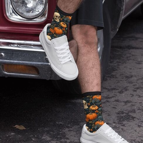 Halloween Socks Funny Novelty Socks Casual Athletic Crazy Crew Socks For Women Men Gifts in Saudi Arabia