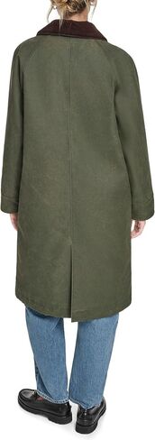 Levi's womens Levi's Women's Wax Look Long Barn Coat With Plaid Lining in Saudi Arabia