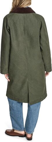 Levi's womens Levi's Women's Wax Look Long Barn Coat With Plaid Lining in Saudi Arabia