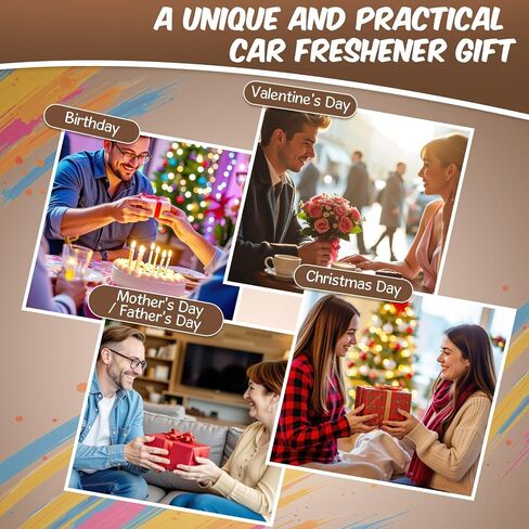 مجموعة ناشرة معطر هواء السيارة الفاخرة (عبوة من قطعتين) - زيت عطري من خشب الساج الماهوجني، معطر تلقائي معلق يدوم لأكثر من 45 يومًا in Kuwait