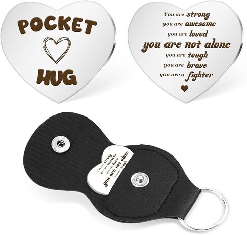 Gifts for Boss daughter son Lover Women Men Pocket Hug Token Gifts Long Distance Relationship Inspirational Gift Keychain in Saudi Arabia