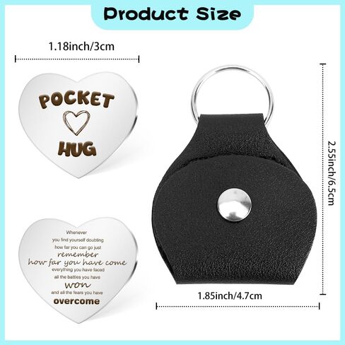 Gifts for Boss daughter son Lover Women Men Pocket Hug Token Gifts Long Distance Relationship Inspirational Gift Keychain in Saudi Arabia
