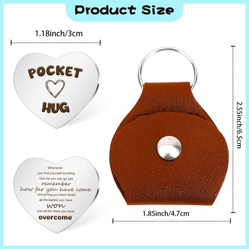 Gifts for Boss daughter son Lover Women Men Pocket Hug Token Gifts Long Distance Relationship Inspirational Gift Keychain in Saudi Arabia