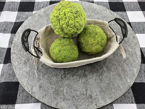 Concrete Resurrection Hand Crafted, Made in USA Cement Decorative Hedge Apples Pomifera, Hedge Balls, Osage Oranges, Home Decor (3) in Saudi Arabia