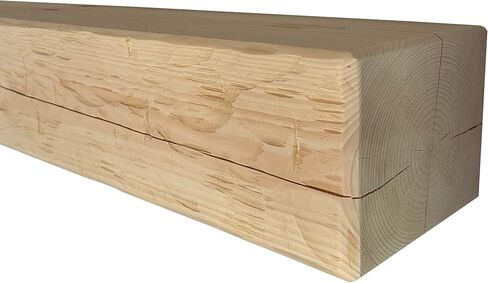 J.H.Yoder Timbers 6 بوصة × 8 بوصة × 72 بوصة مدفأة يدوية ريفية صلبة مصنوعة يدويًا من قبل حرفيي الأميش، صنوبر من مصادر مستدامة (غير مكتمل - شعاع فقط) in Saudi Arabia