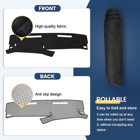 Dashboard Cover Mat Custom Fit for Volkswagen Jetta 2019-2024 Dash Cover Nonslip Dash Mat Protector Sunshade No Glare Black in Kuwait