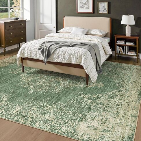 سجاد منطقة 5 × 7 سجادة قابلة للغسل، سجاد ناعم عتيق كبير لغرفة المعيشة ميدالية قديمة سجادة داخلية لغرفة النوم وغرفة الطعام وغرفة النوم والمكتب المنزلي وسجادة مقاومة للبقع (أزرق، 5 × 7 بوصة) in Kuwait