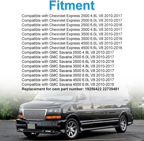 قطعتان من أجهزة استشعار سرعة العجلات ABS متوافقة مع Chevy Express GMC Savana 2500 3500 4500 2010 2011 2012 2013 2014 2015 2016 2017، أجهزة استشعار ABS الخلفية اليسرى واليمنى، بديلة لـ 19256422، 22739481 in Saudi Arabia