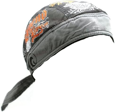 Generic Headwrap Durag Biker Bandana Skull Cap Legend Lives Black Orange Eagle Grey Patriotic Patriot USA American with Sweatband in Saudi Arabia