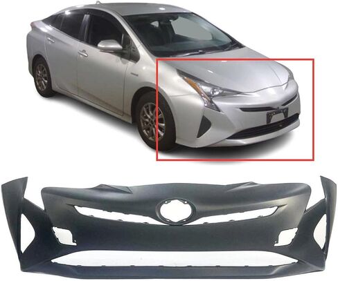 FitParts متوافق مع غطاء المصد الأمامي 2016 2017 2018 Toyota Prius One Two Three Four Premium Hatchback 16 17 18. جديد، مُجهز وجاهز للطلاء. بدون فتحات مستشعر مساعد ركن السيارة. in Saudi Arabia