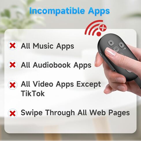 Tik Tok Bluetooth التحكم عن بُعد ، Page Turner for Kindle App كتب إلكترونية ، زر مصراع الكاميرا عن بُعد ، مقاطع فيديو قصيرة تم إعادة شحنها ، للهواتف الذكية والأجهزة اللوحية (أبيض) in Kuwait