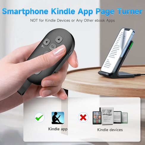 Tik Tok Bluetooth التحكم عن بُعد ، Page Turner for Kindle App كتب إلكترونية ، زر مصراع الكاميرا عن بُعد ، مقاطع فيديو قصيرة تم إعادة شحنها ، للهواتف الذكية والأجهزة اللوحية (أبيض) in Kuwait
