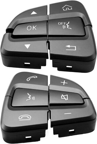 Steering Wheel Control Buttons Cover Fit for Mercedes Benz C-Class W205 Touring S205 Coupe C205 2016-2018 GLC C253 X253 2016-2019, lnner Decoration Cover Replace A0999050200 A0999050300, 1 Pair in Kuwait