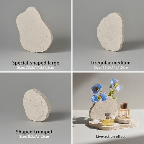 6PCS Original Design Product Photography Background Props Simulate Moss DIY Forest Scenes Grain White Wooden Hand Painting Geometric Cube Props for Photoshoot in Saudi Arabia
