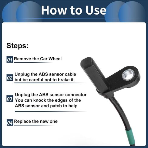 ABS Wheel Speed Sensor Front Left Right ABS Sensor Anti-lock Braking System Sensor No.4779641AA for Chrysler 300 2012-2014 Awd in Saudi Arabia