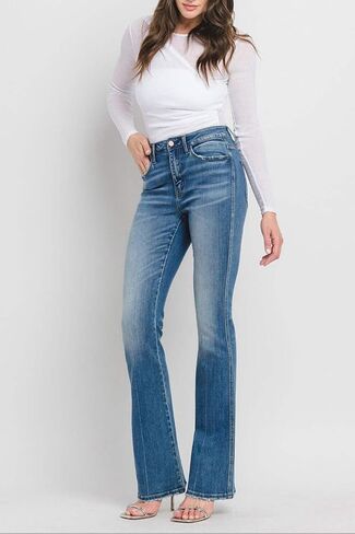 Flying Monkey - High Rise Full Length Bootcut Jeans - F5099 in Saudi Arabia