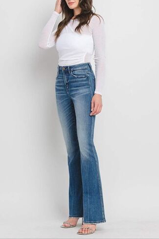 Flying Monkey - High Rise Full Length Bootcut Jeans - F5099 in Saudi Arabia