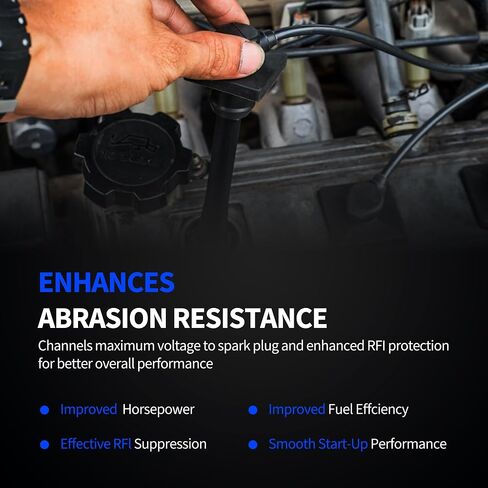 مجموعة أسلاك توصيل الإشعال متوافقة مع 1997 1998 1999 2000 2001 Toyota Camry L4 2.2L 1998-2000 Toyota Rav4 L4 2.0L 1999-2001 Toyota Solara L4 2.2L 90080-91110، 90919-22386، 90919-22400 in Saudi Arabia