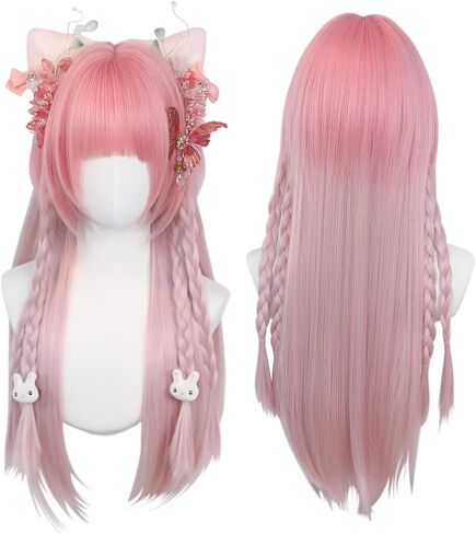 KORURACLUB gradient Wigs cosplay Wig pink Wigs lolita wigs anime Wig halloween Wigs for women (Amethyst Twilight) in Saudi Arabia
