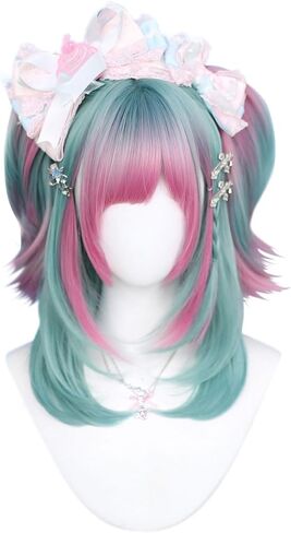 KORURACLUB gradient Wigs cosplay Wig pink Wigs lolita wigs anime Wig halloween Wigs for women (Amethyst Twilight) in Saudi Arabia