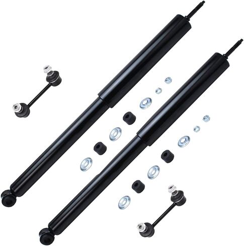 Detroit Axle - Rear Shock Absorbers Sway Bars for 2001-2005 Toyota RAV4 2002 2003 2004, 2 Shock Absorbers, 2 Sway Bar Links Replacement in Saudi Arabia