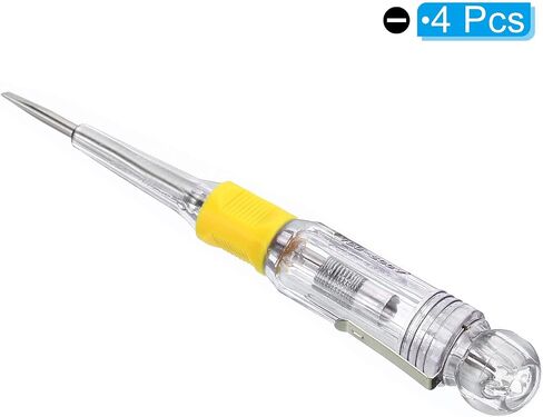 جهاز اختبار الجهد الكهربي AC 150-500 فولت من PATIKIL قلم اختبار مفك براغي مشقوق مع أنبوب نيون، عبوة شفافة مكونة من 6 قطع in Saudi Arabia