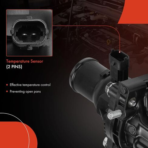 مجموعة مبيت منظم حرارة سائل تبريد المحرك A-Premium مع مستشعر متوافق مع شيفروليه كروز 2011-2015، سونيك 2012-2018، تراكس 2016-2017، أفيو/أفيو5 2009-2011، كروز ليمتد وبونتياك جي 3، جي 3 ويف in Saudi Arabia