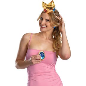 Disguise Super Mario Princess Peach Crown Jewels Set, Official Nintendo Princess Peach Costume Accessories, One Size in Kuwait