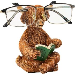 حامل نظارات حيوانات منحوت يدويًا من البوليريسين، حامل عرض نظارات شمسية لطيف، منضدة ديكور مكتب المنزل، هدية عمل لعطلة عيد الميلاد والعام الجديد للرجال والنساء البالغين (البقرة) in Kuwait