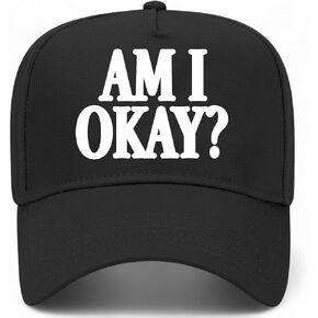 Am I Okay? Vintage Trucker Hat | Premium Adjustable Snapback Baseball Hat for Men & Women in Kuwait