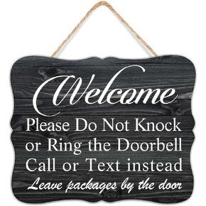 Vinisong Wood Plaque Sign ​Wall Hanging Welcome Sign "Please Use Side Door" Wall Art Sign ​Front Door Wood Sign 10" x 8" Hanging Door Sign Solid Wood Hanging Plaque with Rope in Saudi Arabia