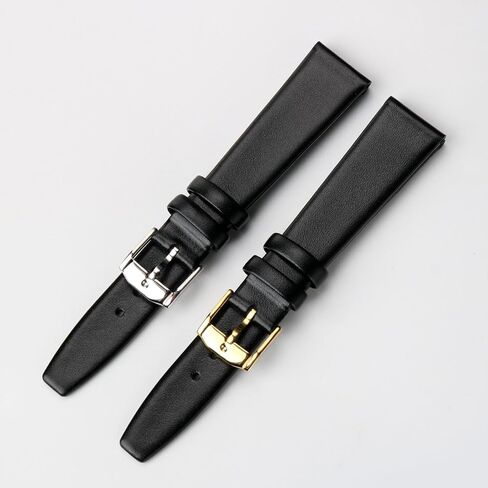 Genuine Leather Replacement Watch Band Strap for Movado Museum Black 18mm Soft Unisex Watchband Fits 0604230 0604231 in Saudi Arabia