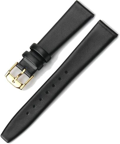 Genuine Leather Replacement Watch Band Strap for Movado Museum Black 18mm Soft Unisex Watchband Fits 0604230 0604231 in Saudi Arabia
