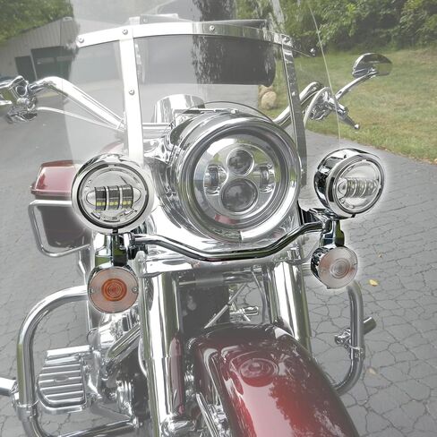 Green-L Passing Driving Spot Fog Light Lamp Turn Signals Fit for Harley Touring Road King 2014-2022 Classic 2014-2019 Police 2014-2024 Electra Glide Highway King 2023 (with Black bar) in Saudi Arabia