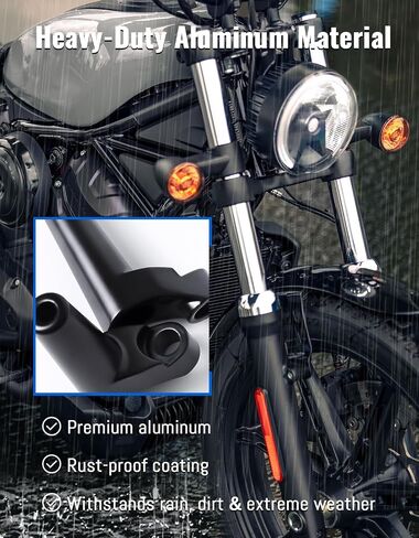 Turn Signal Relocation Kit for Harley Sportsters, Front Turn Signal Indicator Relocation Kit Mounts for Harley Sportsters FXR Dyna FXD Accessories,2PCS in Saudi Arabia