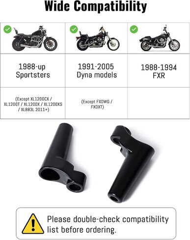 Turn Signal Relocation Kit for Harley Sportsters, Front Turn Signal Indicator Relocation Kit Mounts for Harley Sportsters FXR Dyna FXD Accessories,2PCS in Saudi Arabia