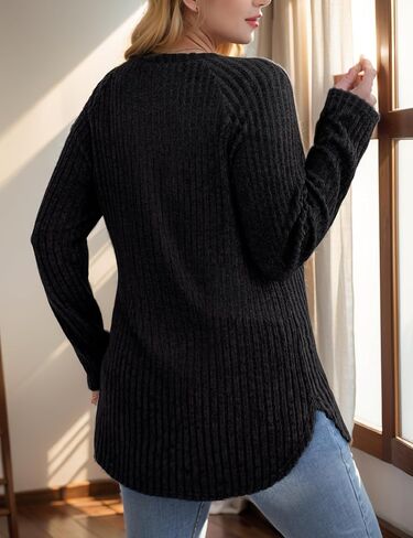 Women’s Long Sleeve Shirts Casual Crew Neck Tunic Tops Loose Fit Dressy Casual 2024 in Saudi Arabia