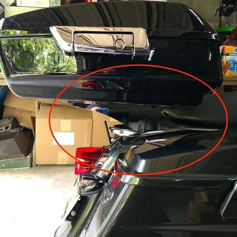 KUAFU Detachable 2-Up Trunk Latches King Razor Chop Trunk Mount Compatible with Harley Touring FL 1997-2008 1996 Chrome in Saudi Arabia