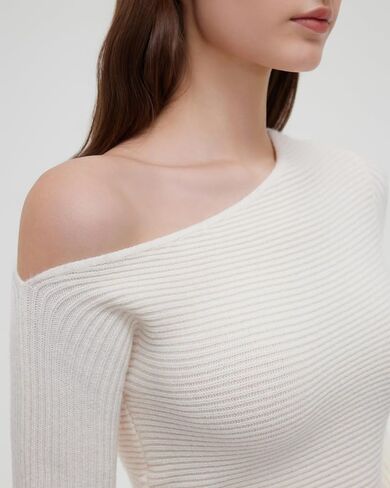OMKAGI Off The Shoulder Fall Sweaters for Women Trendy Slim Fit Ribbed Knit Long Sleeve Top in Saudi Arabia