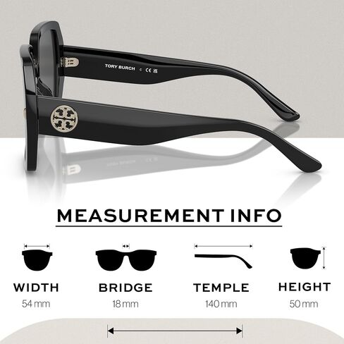 نظارة شمسية Tory Burch TY7191U ذات شكل مربع مع مجموعة النظارات الفاخرة eSHADES in Saudi Arabia