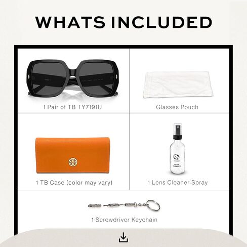 نظارة شمسية Tory Burch TY7191U ذات شكل مربع مع مجموعة النظارات الفاخرة eSHADES in Saudi Arabia