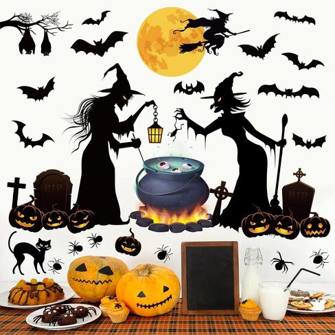 Halloween Pumpkin Stickers Vinyl Decorating Decals for Crafts Ornaments Pumpkins Make A Face Sticker Halloween Party Decoration Decal Scary Ghosts Faces Decals Kids Winter Holiday Party Supplies in Saudi Arabia