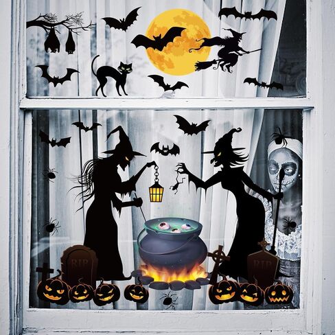 Halloween Pumpkin Stickers Vinyl Decorating Decals for Crafts Ornaments Pumpkins Make A Face Sticker Halloween Party Decoration Decal Scary Ghosts Faces Decals Kids Winter Holiday Party Supplies in Saudi Arabia