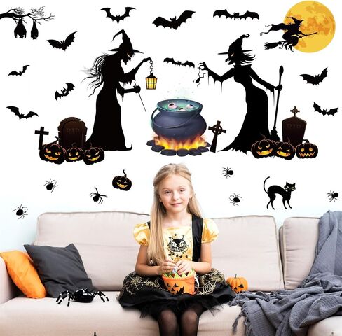 Halloween Pumpkin Stickers Vinyl Decorating Decals for Crafts Ornaments Pumpkins Make A Face Sticker Halloween Party Decoration Decal Scary Ghosts Faces Decals Kids Winter Holiday Party Supplies in Saudi Arabia